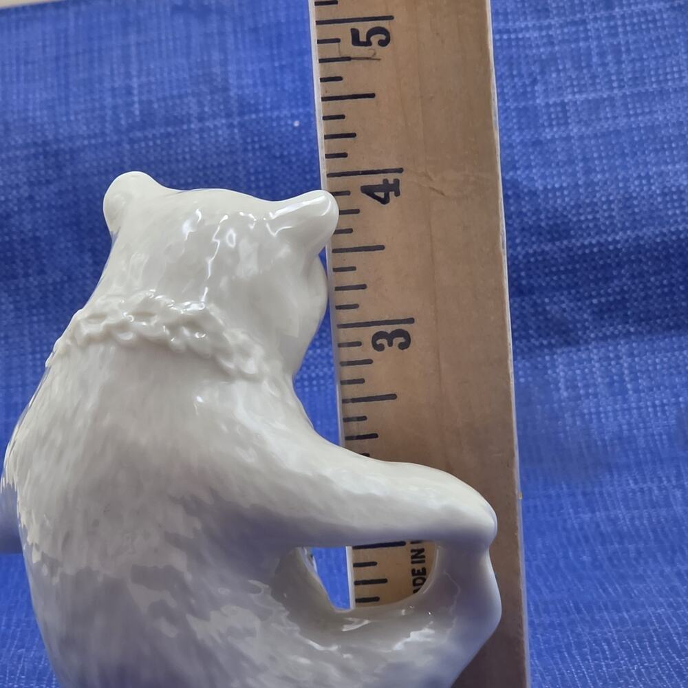 Vintage 1991 Lenox China Jewels Collection Sitting Bear 4” Tall Gold Paws - Picture 13 of 14